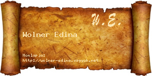 Wolner Edina névjegykártya